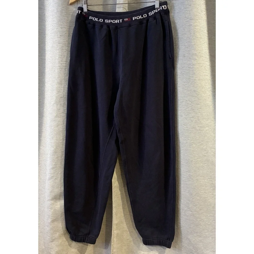 VINTAGE Ralph‎ Lauren Polo Sport Sweatpants Mens Medium BLUE